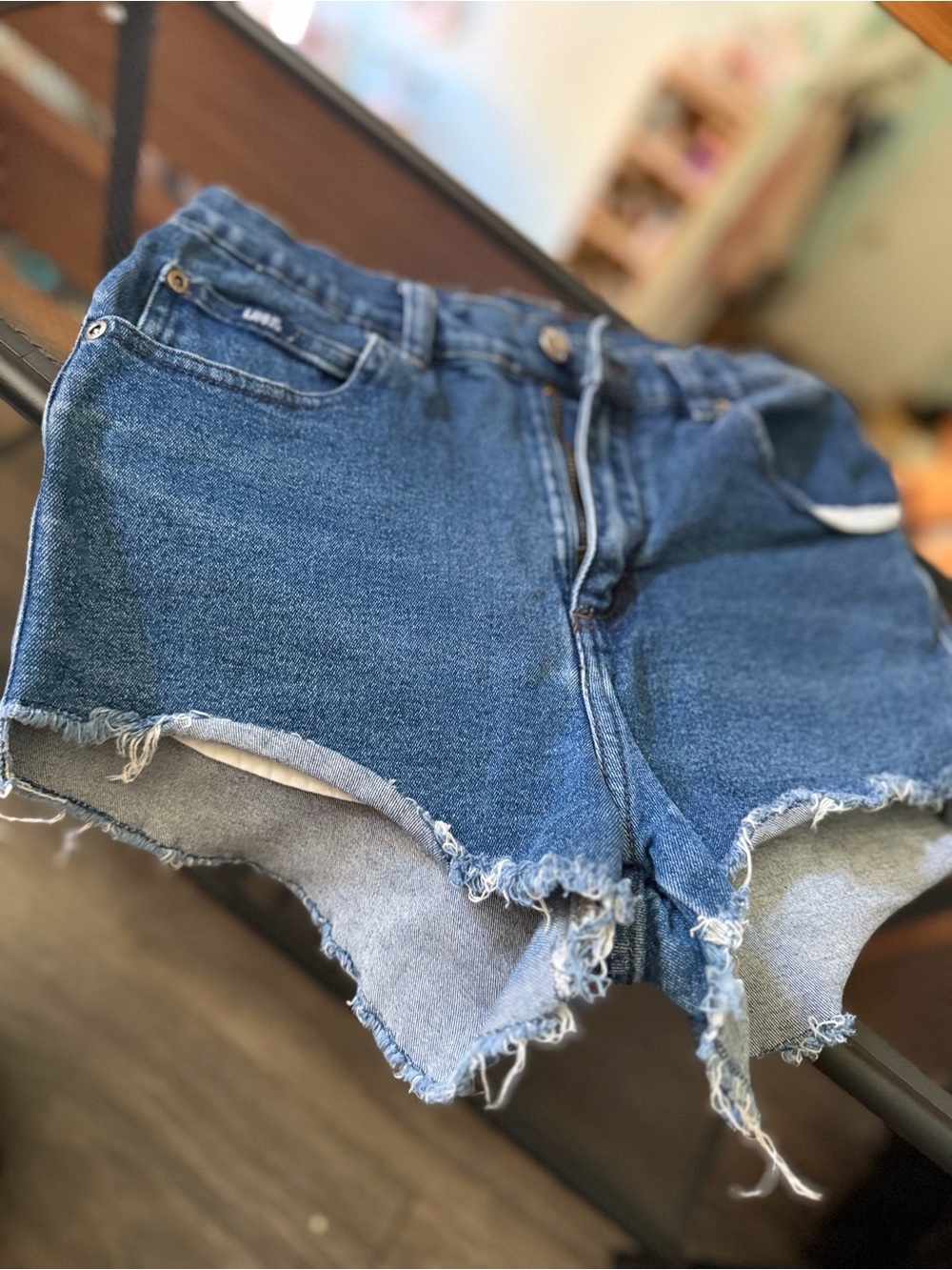 Lee Women's Blue Denim Cutoff Shorts